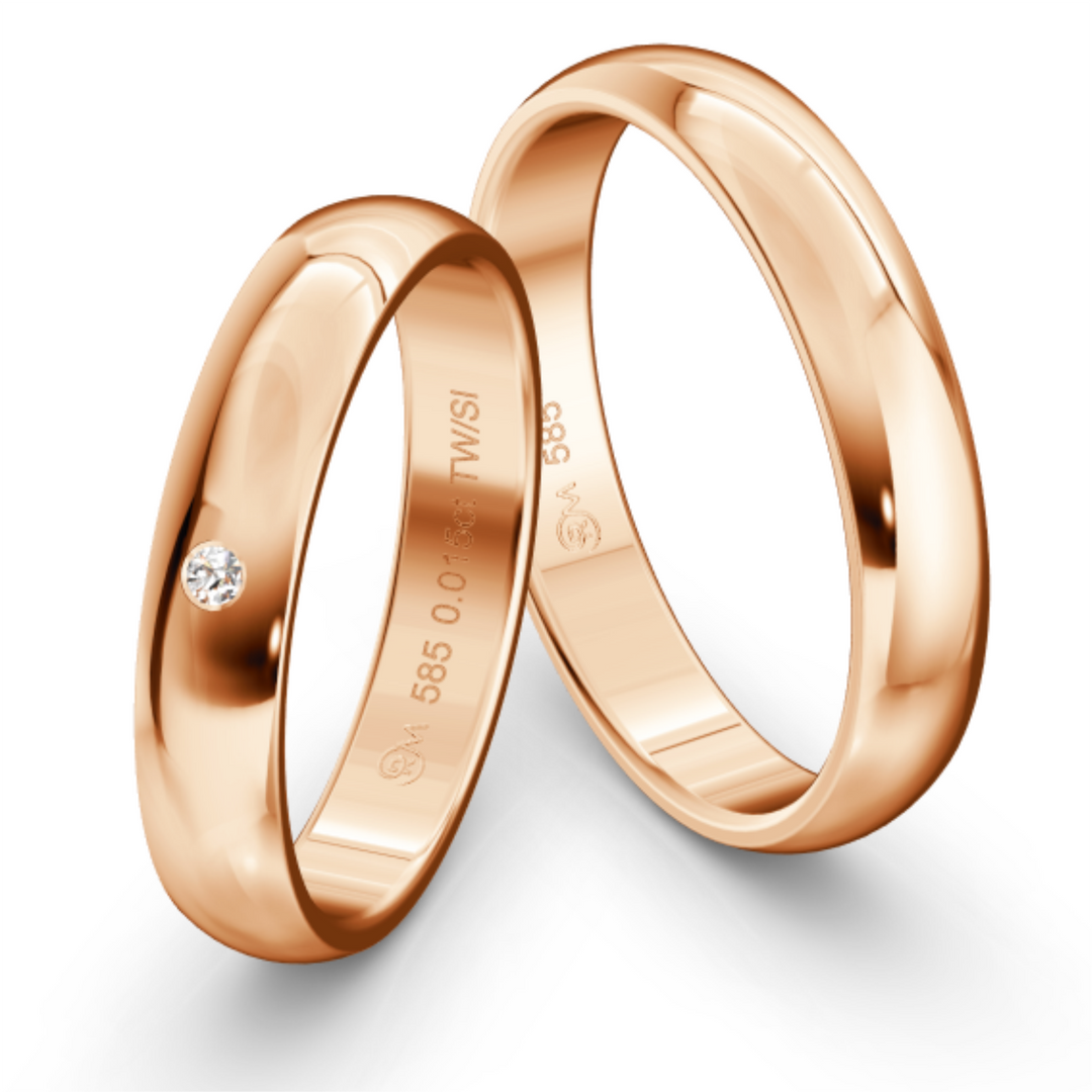 GT Trauringe in Rotgold GT14_RG