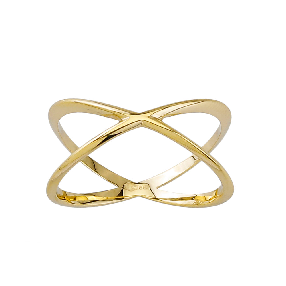 Ring Zweireihig 585/- Gelbgold 2081