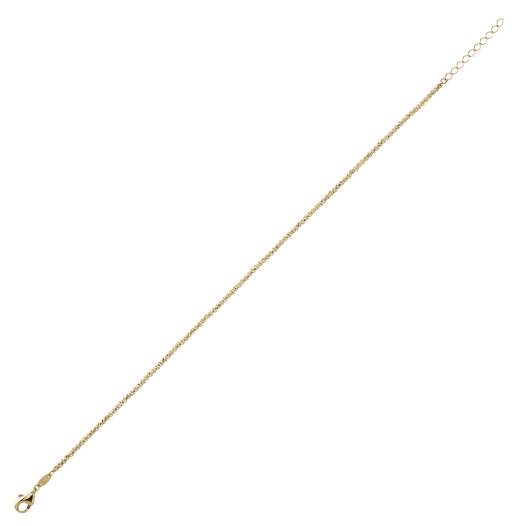 Fusskette in 585/- Gold Gelbgold Diamantiert 3032