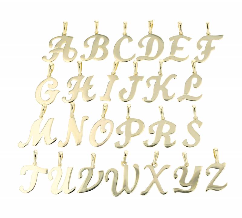 Goldanhänger "Buchstaben" in 585 Gelbgold 1001
